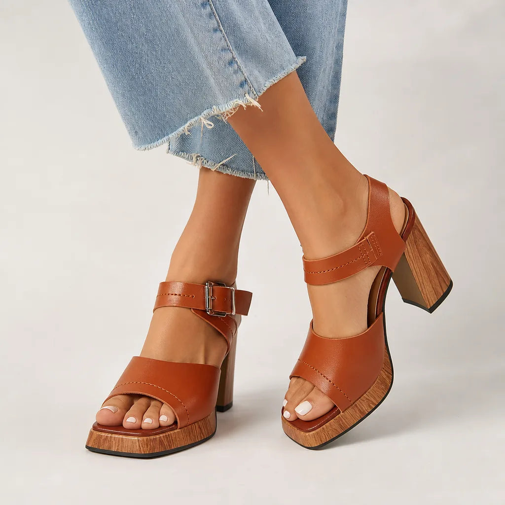 Seraphina Square Toe Platform Sandals