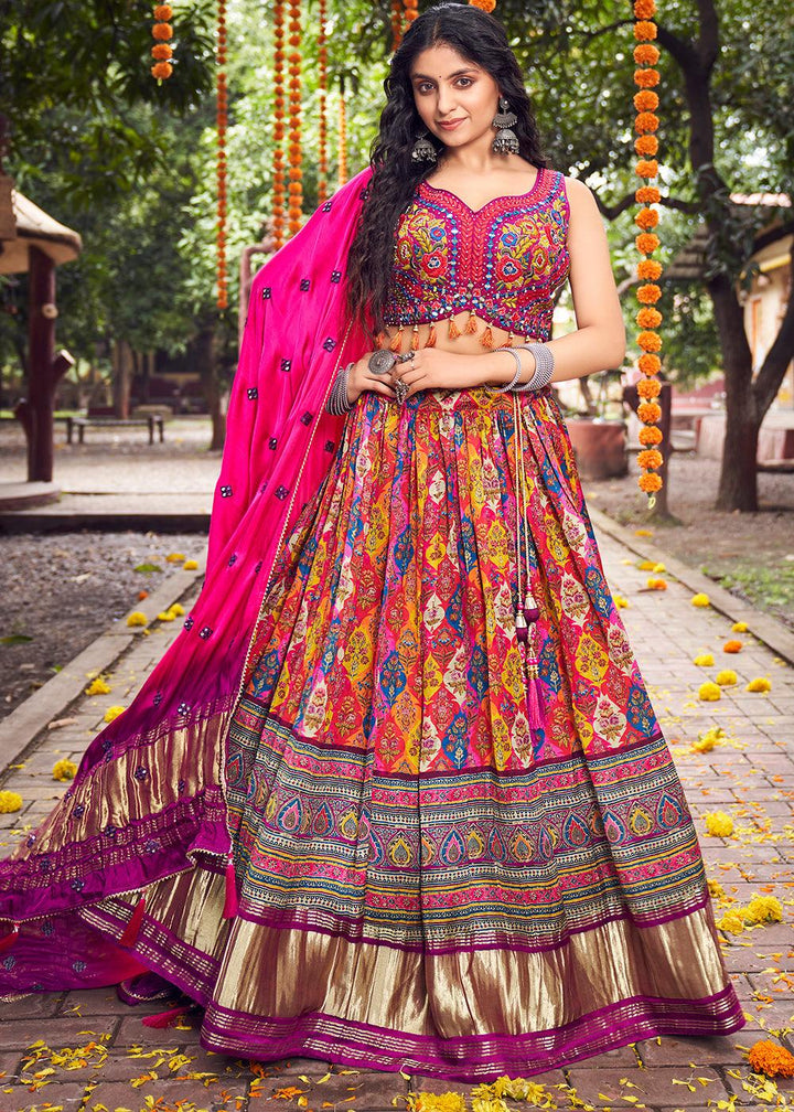 Shades Of Pink Ready to Wear Designer Silk Lehenga Choli - qivii