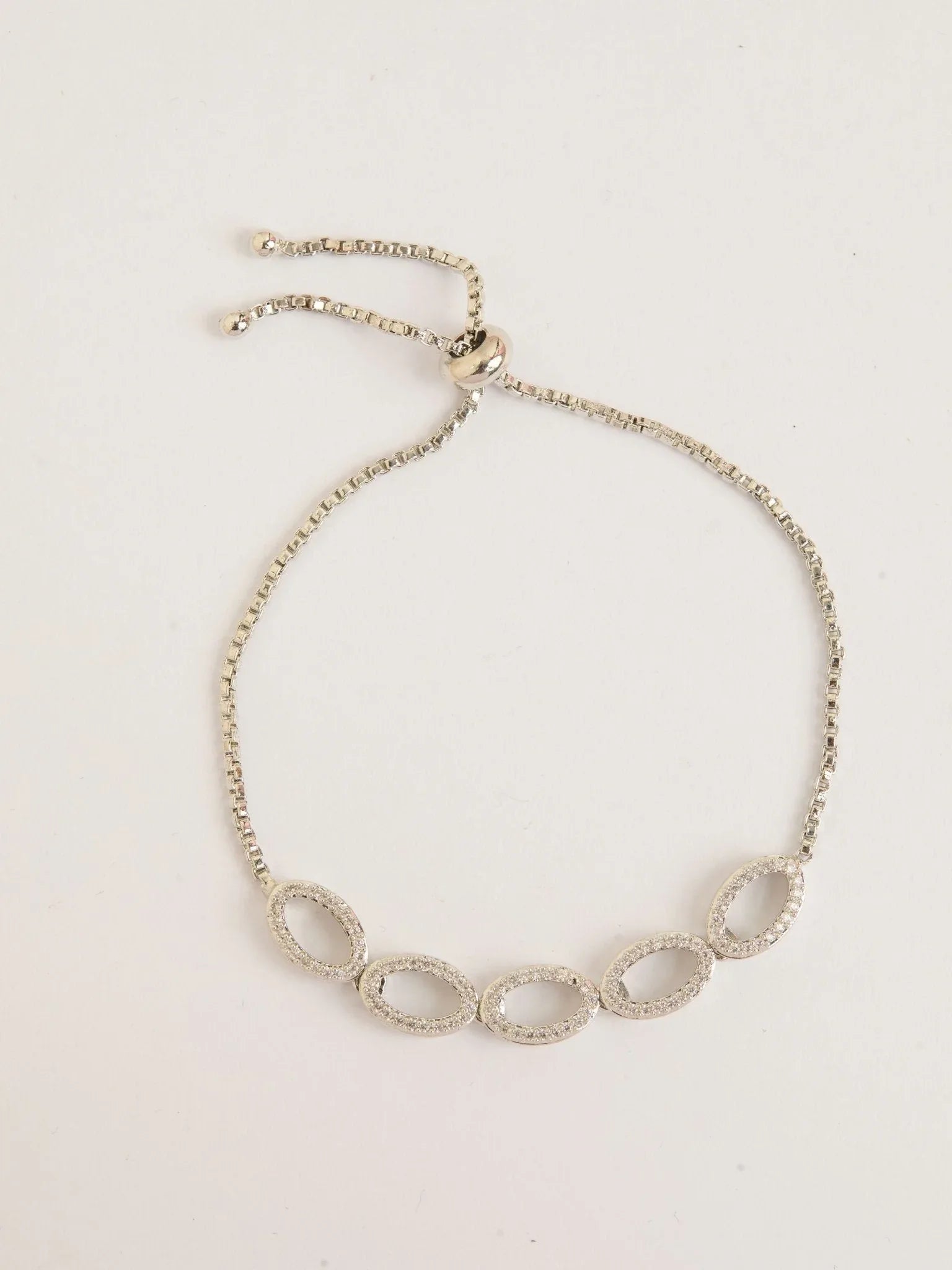 Silver Plated American Diamond Bracelet for Women