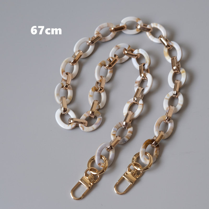 Ounamei Retro Round Acrylic Chain Strap