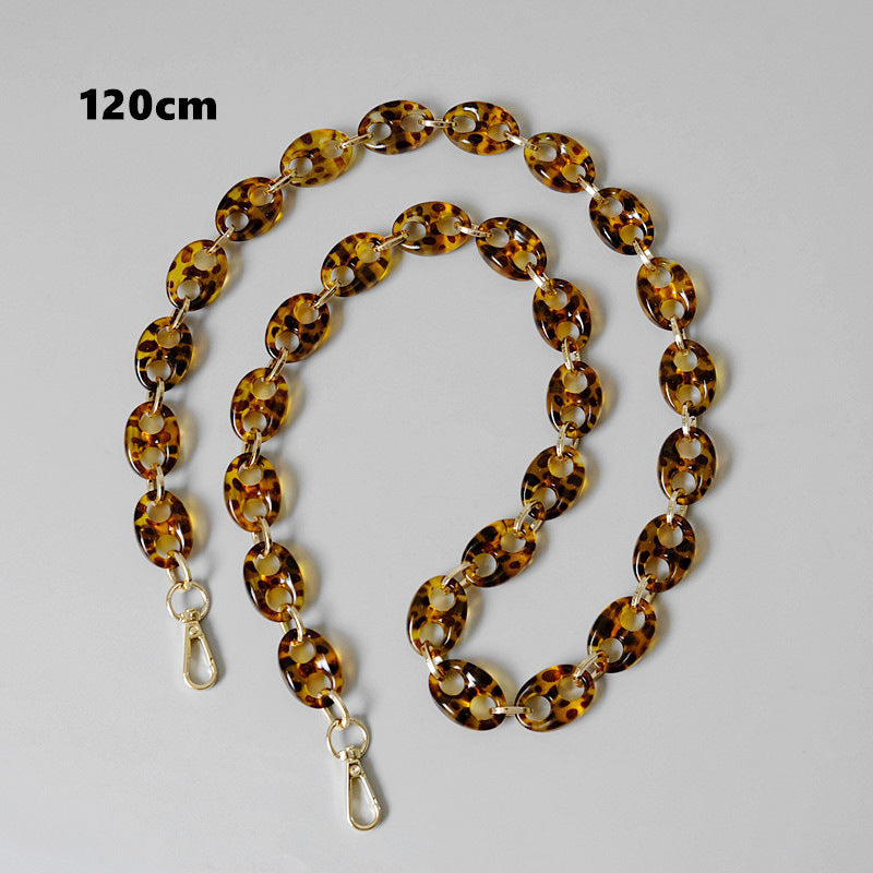 Ounamei Leopard Acrylic Pig Nose Chain Strap