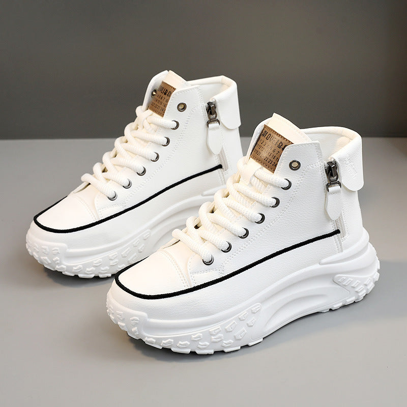 Women's Norevia Side-Zip High-Top Sneakers - Chunky Platform Shoes (US 4-10.5)
