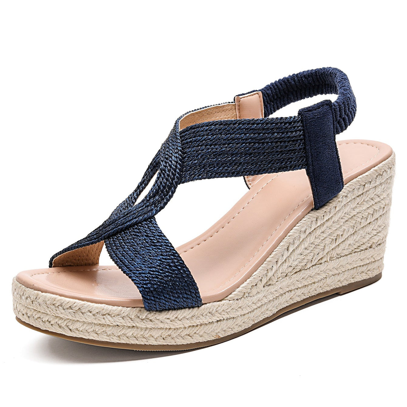 Women's Ria Braid Artisan Platform Wedge Sandals – Sculpted Woven Rope Open-Toe Roman Sandals (US 4–10.5)