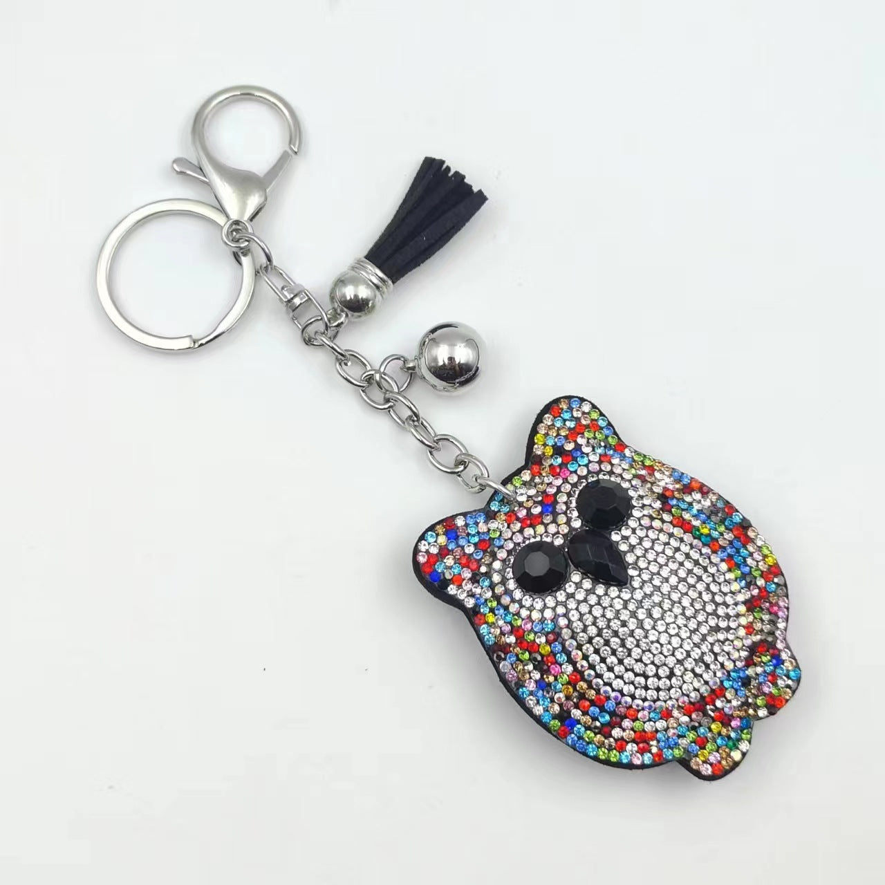 Ounamei Rhinestone Owl Keychain | Crystal Tassel Bag Charm