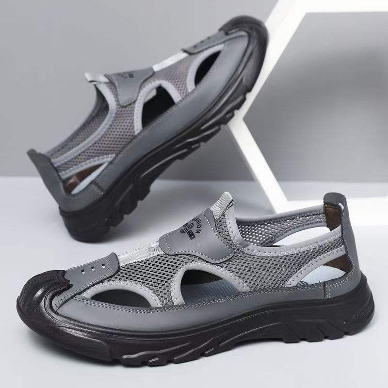 Aero Men’s Breathable Closed-Toe Sandals – Lightweight Mesh Outdoor Casual Beach Shoes (US8–11.5)