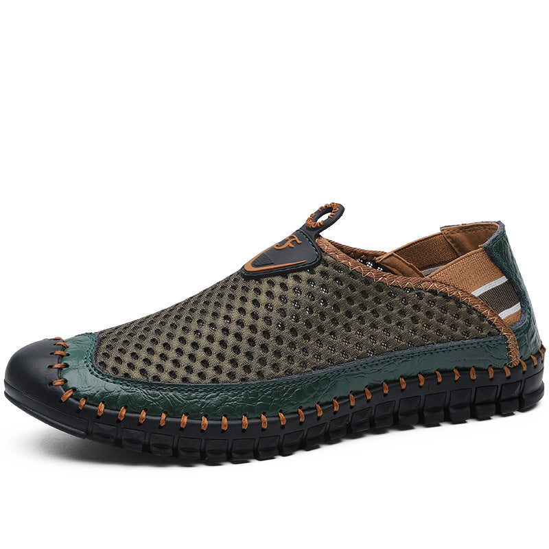 Hive Men’s Breathable Mesh Sneakers – Comfortable Large-Size Honeycomb Insole Shoes (US7-13)