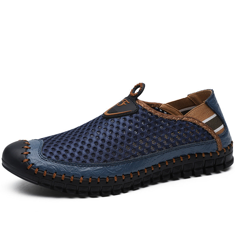 Hive Men’s Breathable Mesh Sneakers – Comfortable Large-Size Honeycomb Insole Shoes (US7-13)