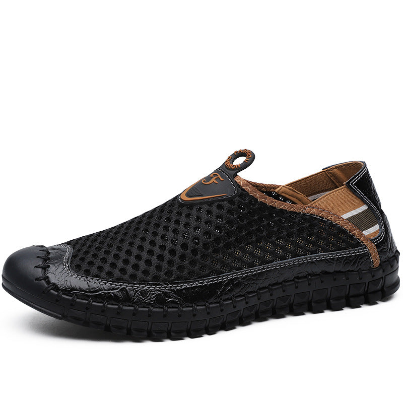 Hive Men’s Breathable Mesh Sneakers – Comfortable Large-Size Honeycomb Insole Shoes (US7-13)