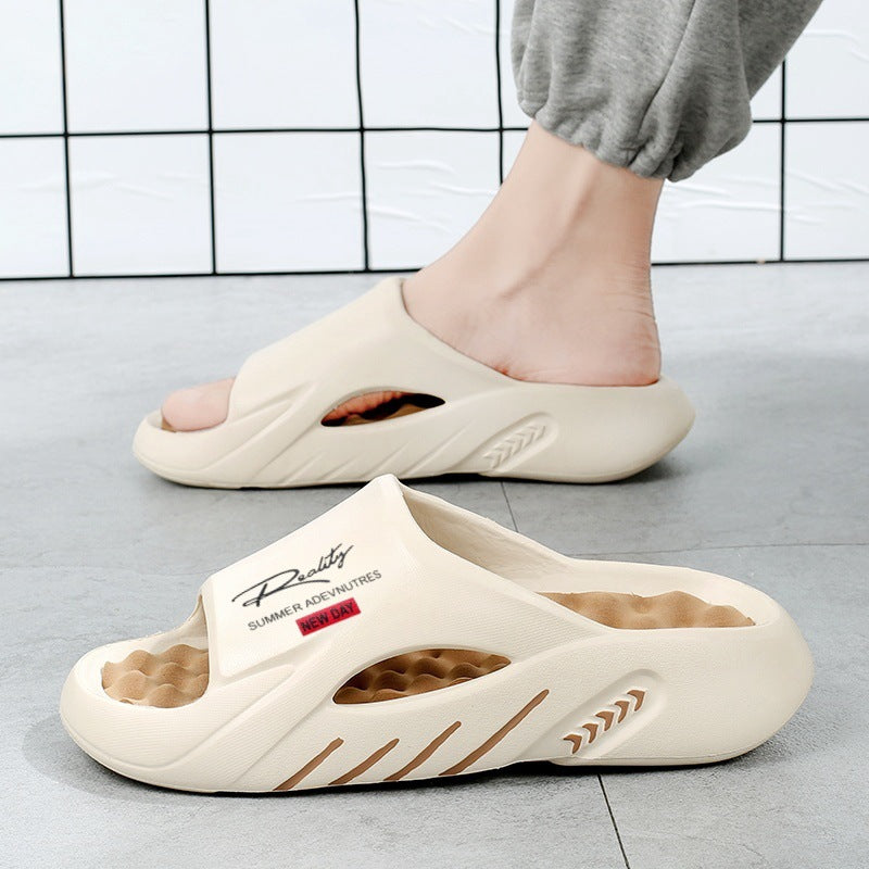 Unisex Atlas Logo Slides – Street Style Cushioned Anti-Slip Beach Sandals (US 5–12.5)