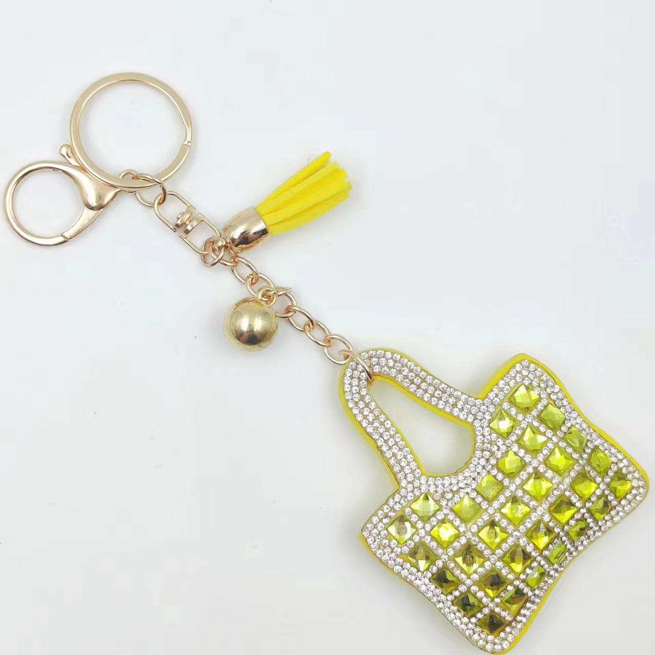 Ounamei Mini Handbag Keychain | Crystal Tassel Bag Charm