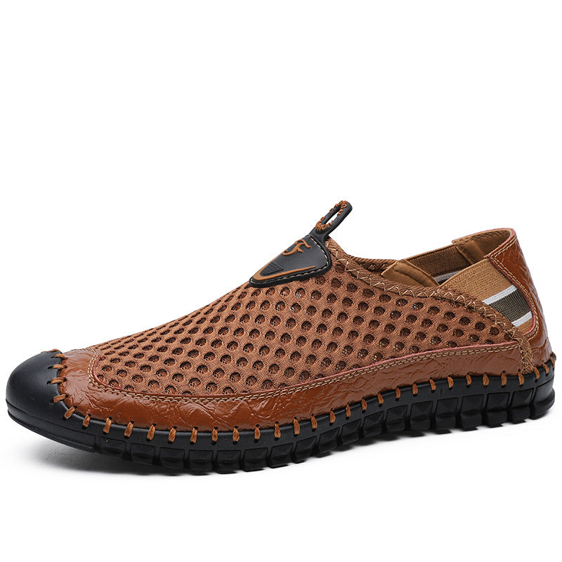 Hive Men’s Breathable Mesh Sneakers – Comfortable Large-Size Honeycomb Insole Shoes (US7-13)