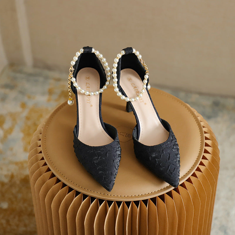 Women’s Amélie Minimalist Buckle Strap Pointed-Toe High Heels – Slim Stiletto Office & Evening Shoes (US4–10)