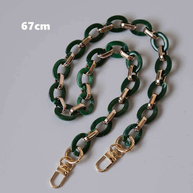 Ounamei Retro Round Acrylic Chain Strap
