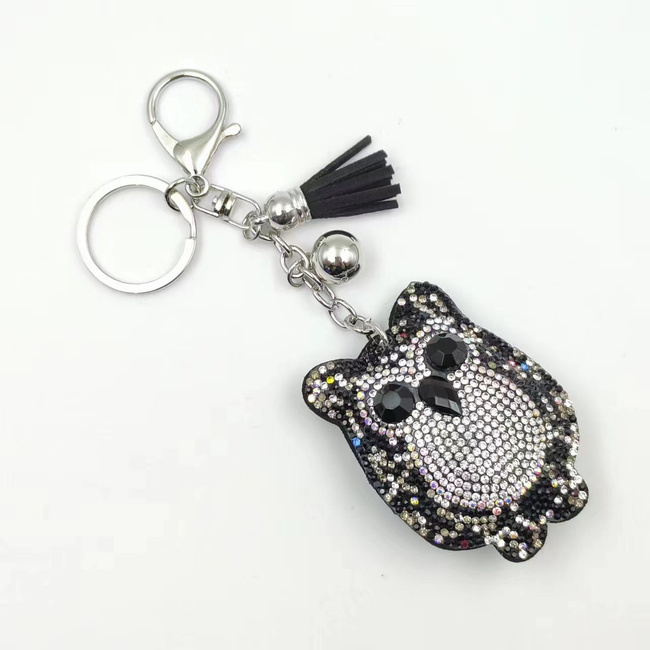 Ounamei Rhinestone Owl Keychain | Crystal Tassel Bag Charm