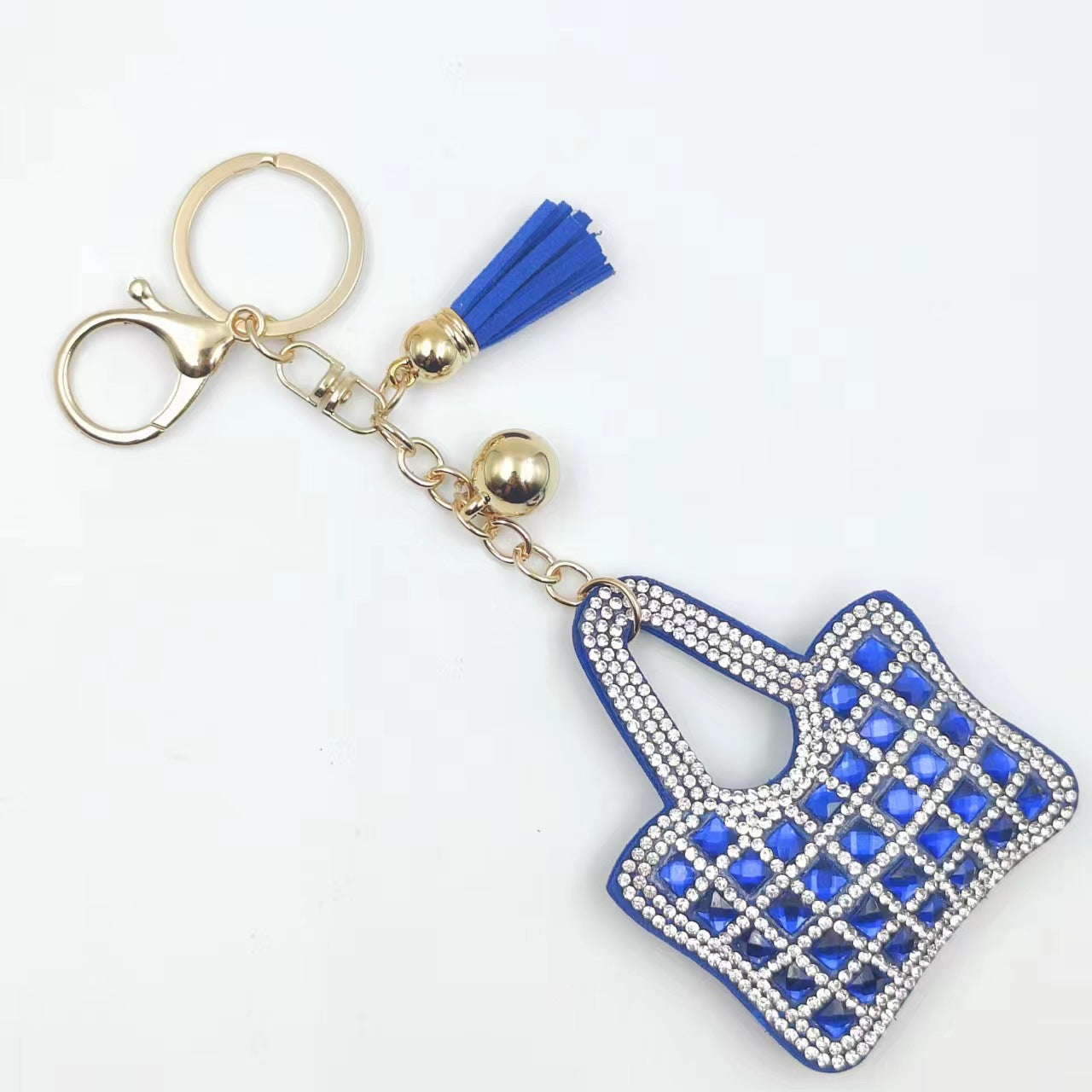 Ounamei Mini Handbag Keychain | Crystal Tassel Bag Charm