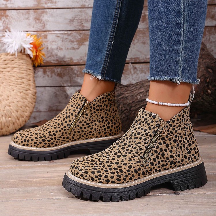 Women's Metro Chelsea Boots - Side-Zip Suede Ankle Boots with Chunky Heel (US 5-10.5)