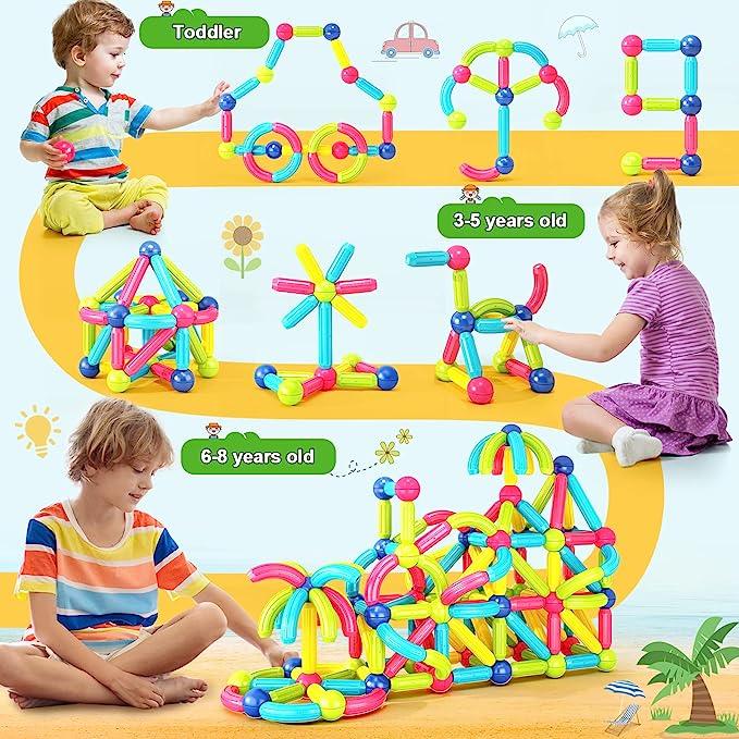 smart Magnetic Sticks Building Blocks For Kids Development by Qivii - qivii