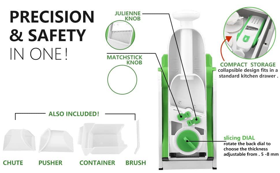 Smart Multifunctional Safe Vegetable Slicer - qivii