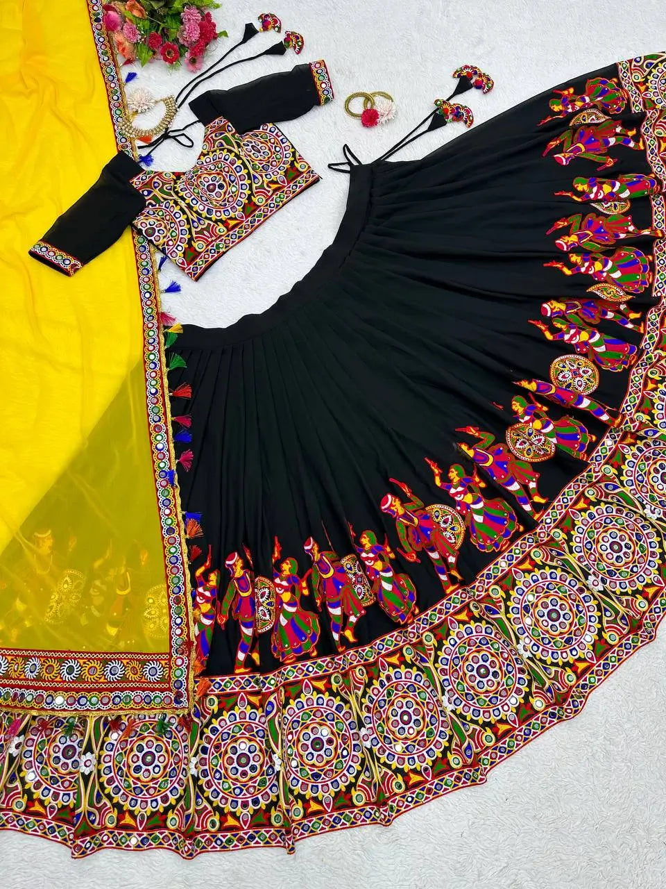 Black Traditional Lehenga Choli For Navratri