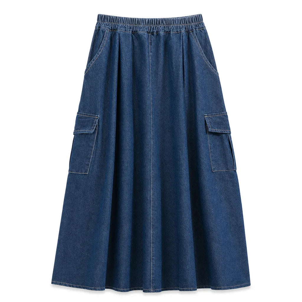 Stella Ruffle Denim Skirt