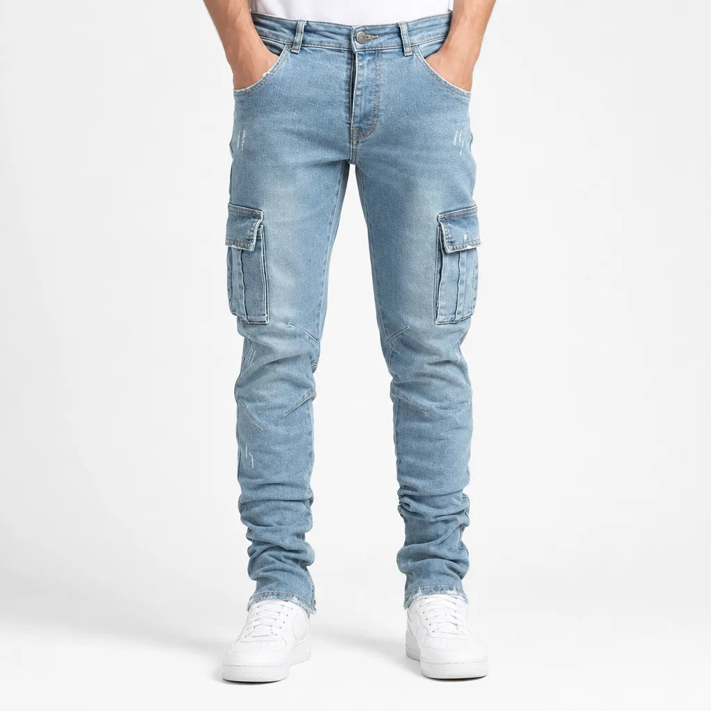Sterling | Mens Cargo Pants Denim Jeans