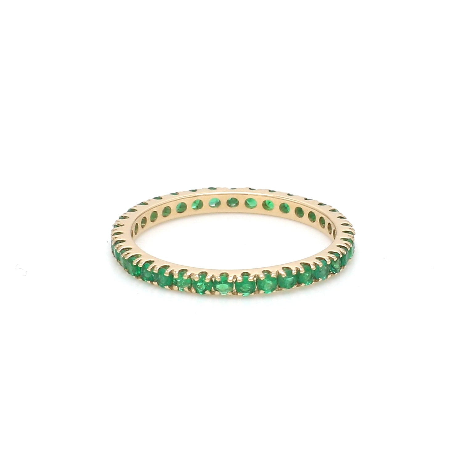 Emerald Round Thin Ring