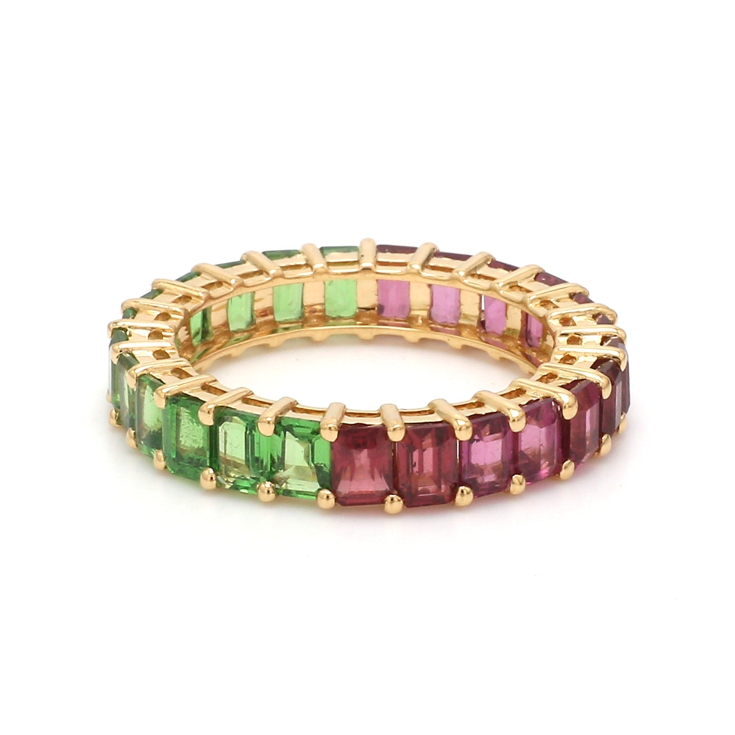 Tsavorite Rhodolite Garnet Ring