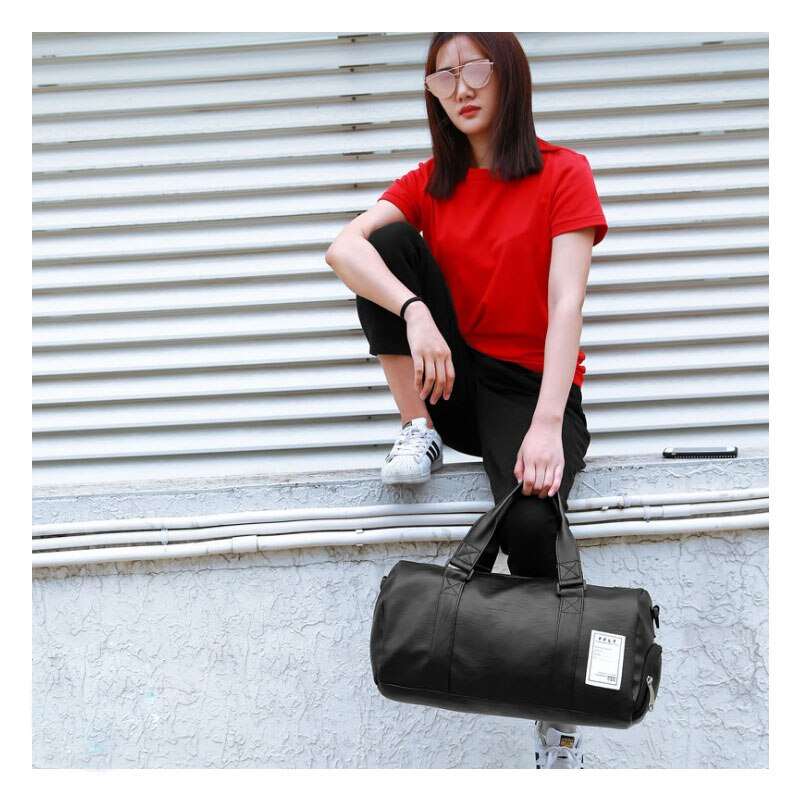 Synthetic Leather Sports Gym Bag  - By Qivii