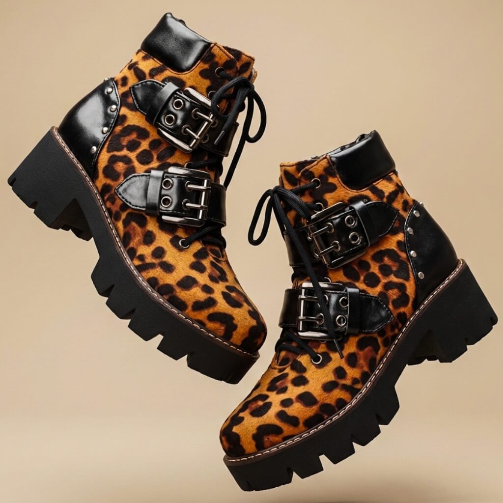 Savannah Buckle Ankle Boots  - By Qivii