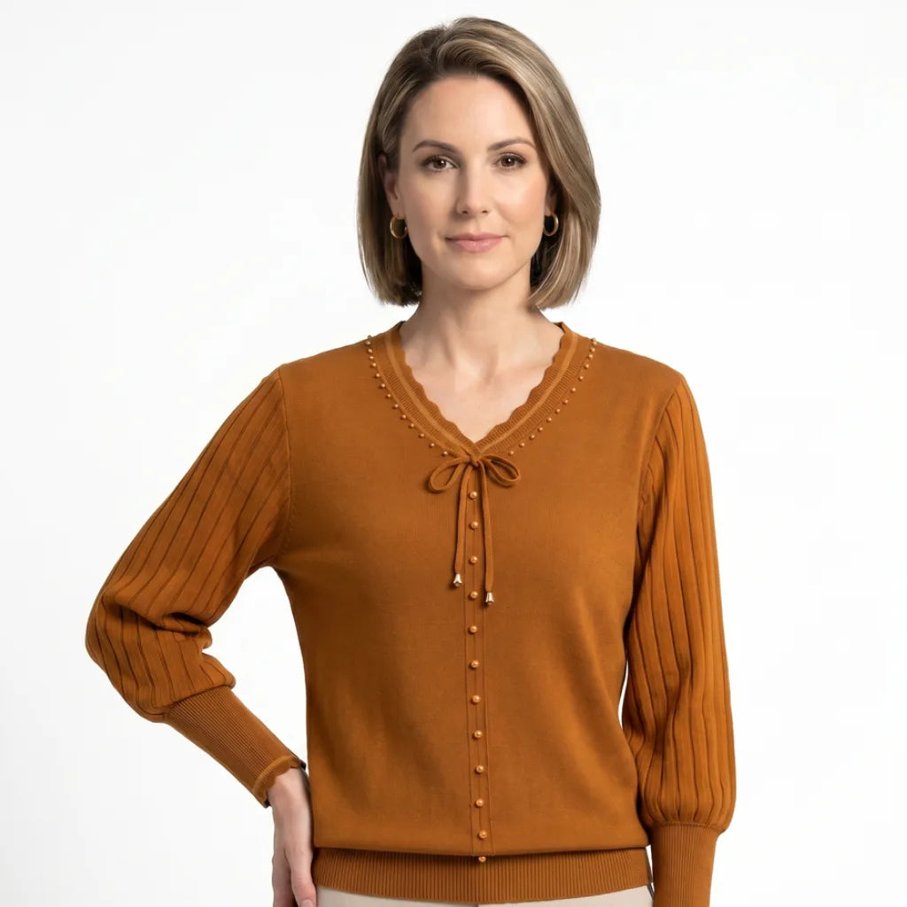 Tally V-Neck Knit Shirt