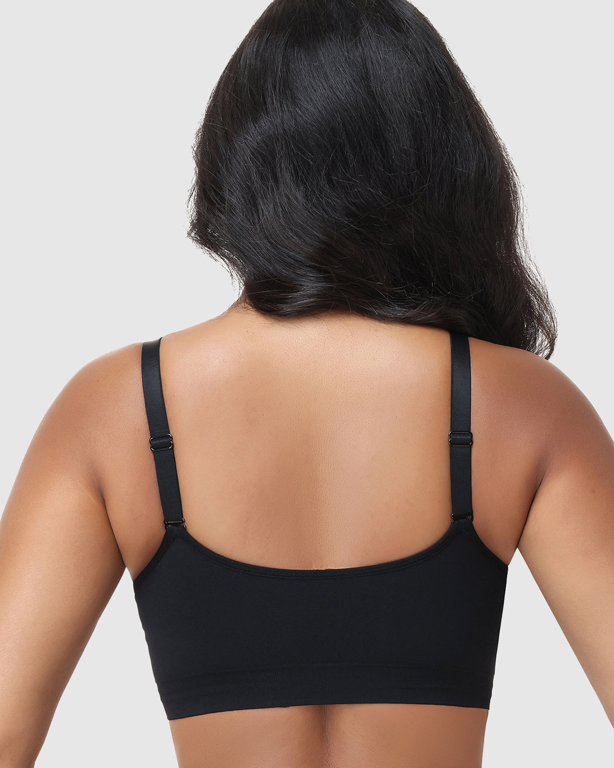 Front Zip Adjustable Strap Shaping Bra Wire Free Support Underwear