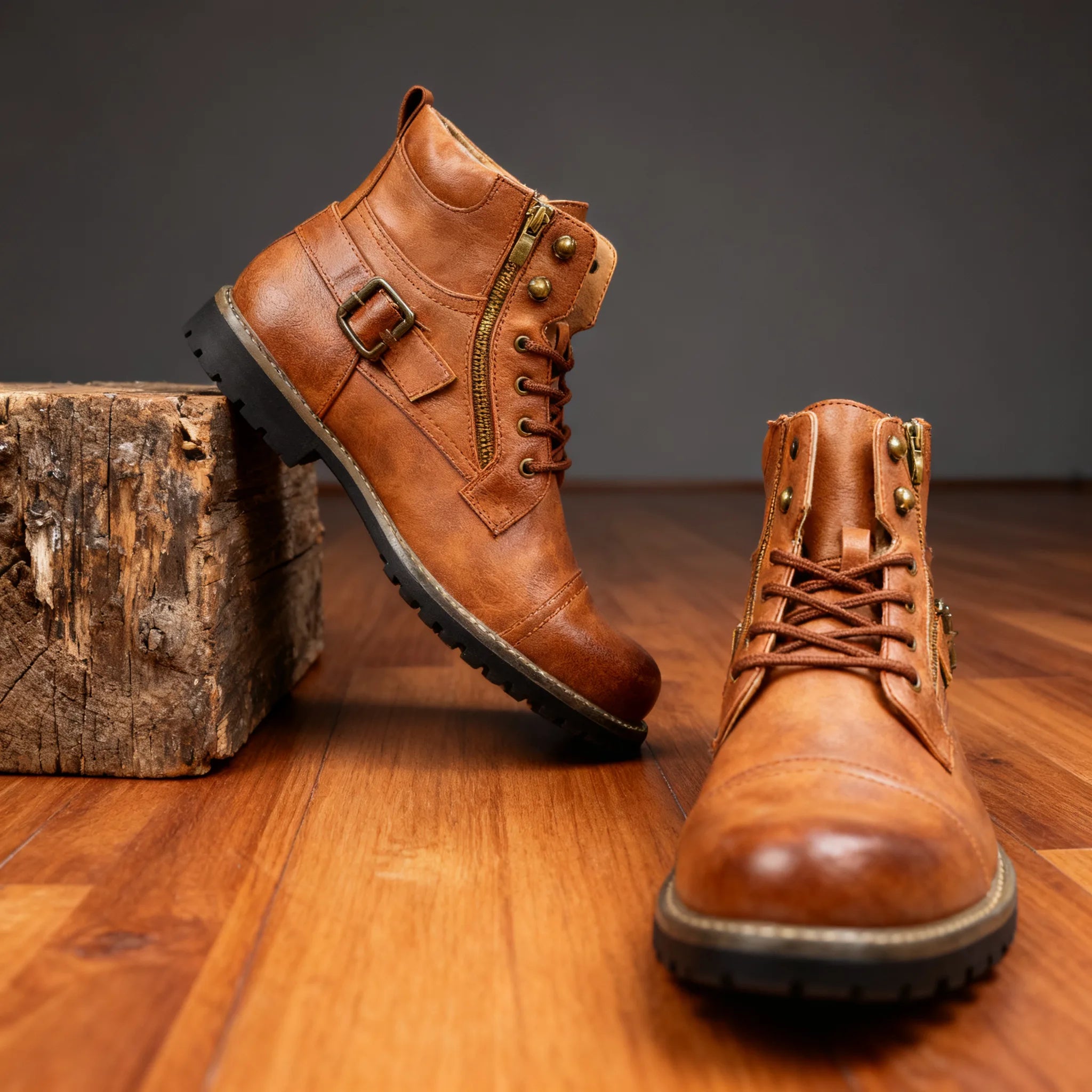 Thorne | Mens Fall Cap-Toe Military Boots