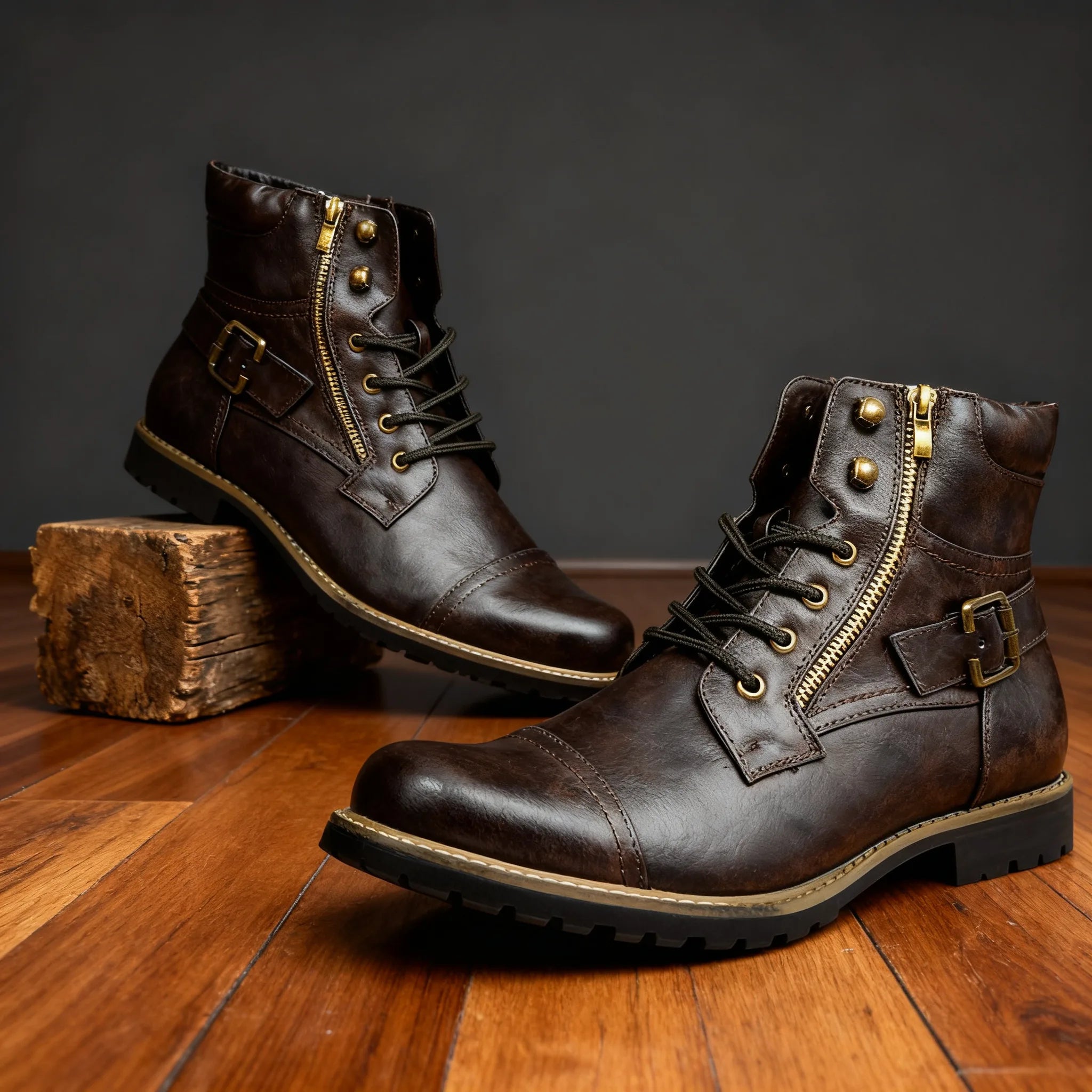Thorne | Mens Fall Cap-Toe Military Boots