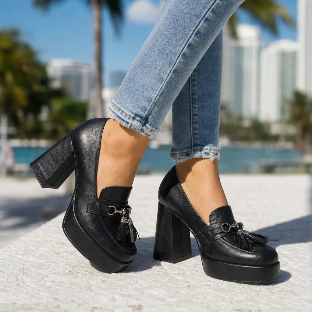 Thorne Tassel Platform Heels
