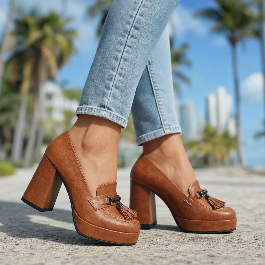 Thorne Tassel Platform Heels