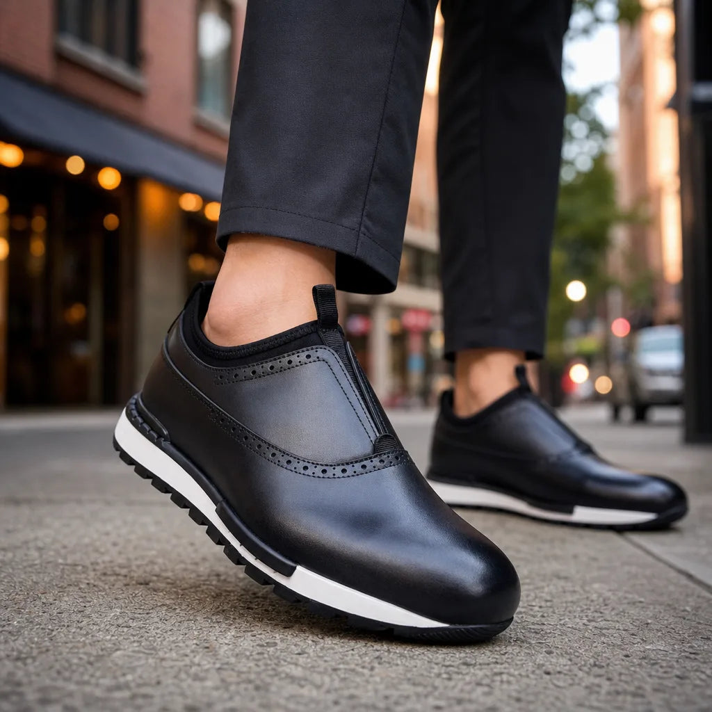 Torrence | Men's Luxury Leather Sneakers  - By Qivii