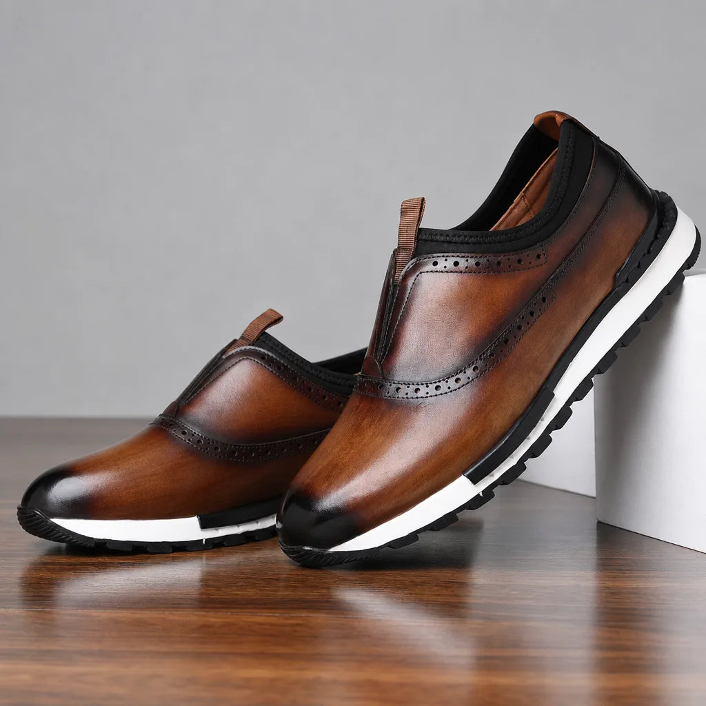 Torrence | Men's Luxury Leather Sneakers  - By Qivii