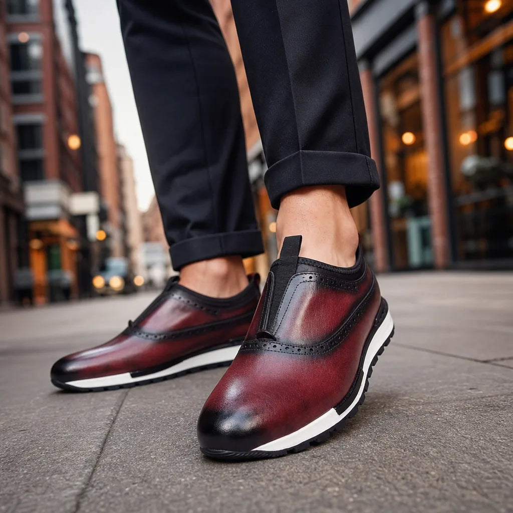 Torrence | Men's Luxury Leather Sneakers  - By Qivii