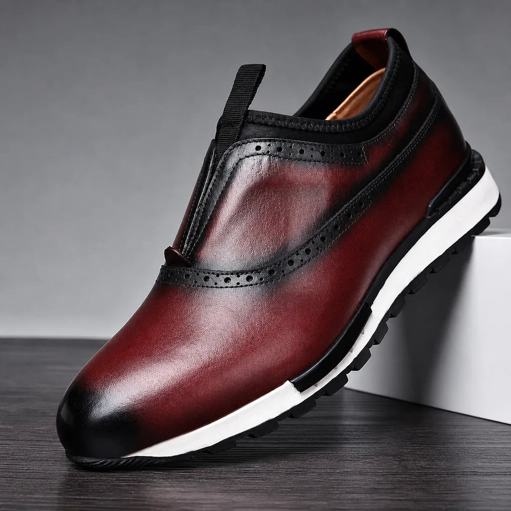 Torrence | Men's Luxury Leather Sneakers  - By Qivii