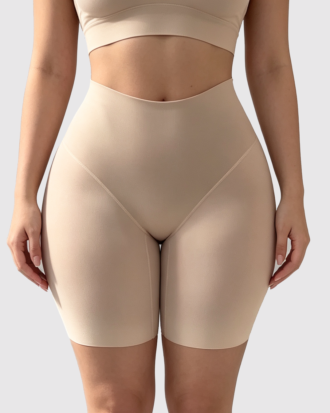 High Waist Seamless Tummy Control Butt Lifting Mesh Shaping Shorts