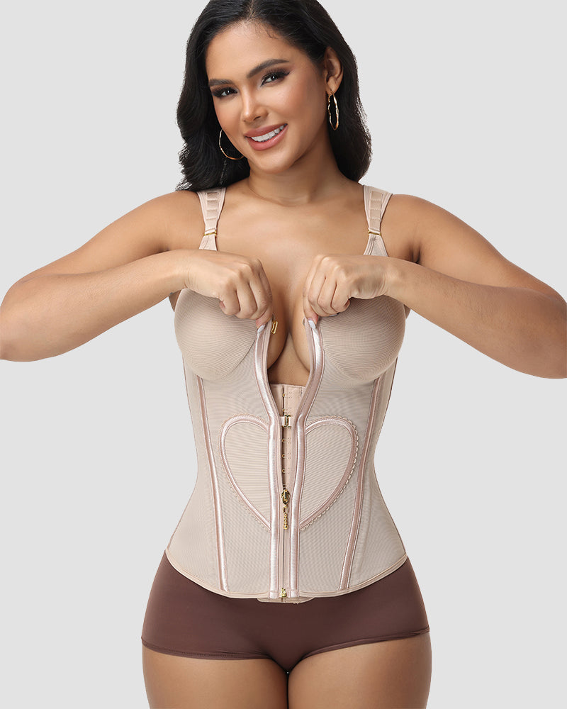 Shapshe® Built-In Bra Waist Trainer Corset with Heart Design