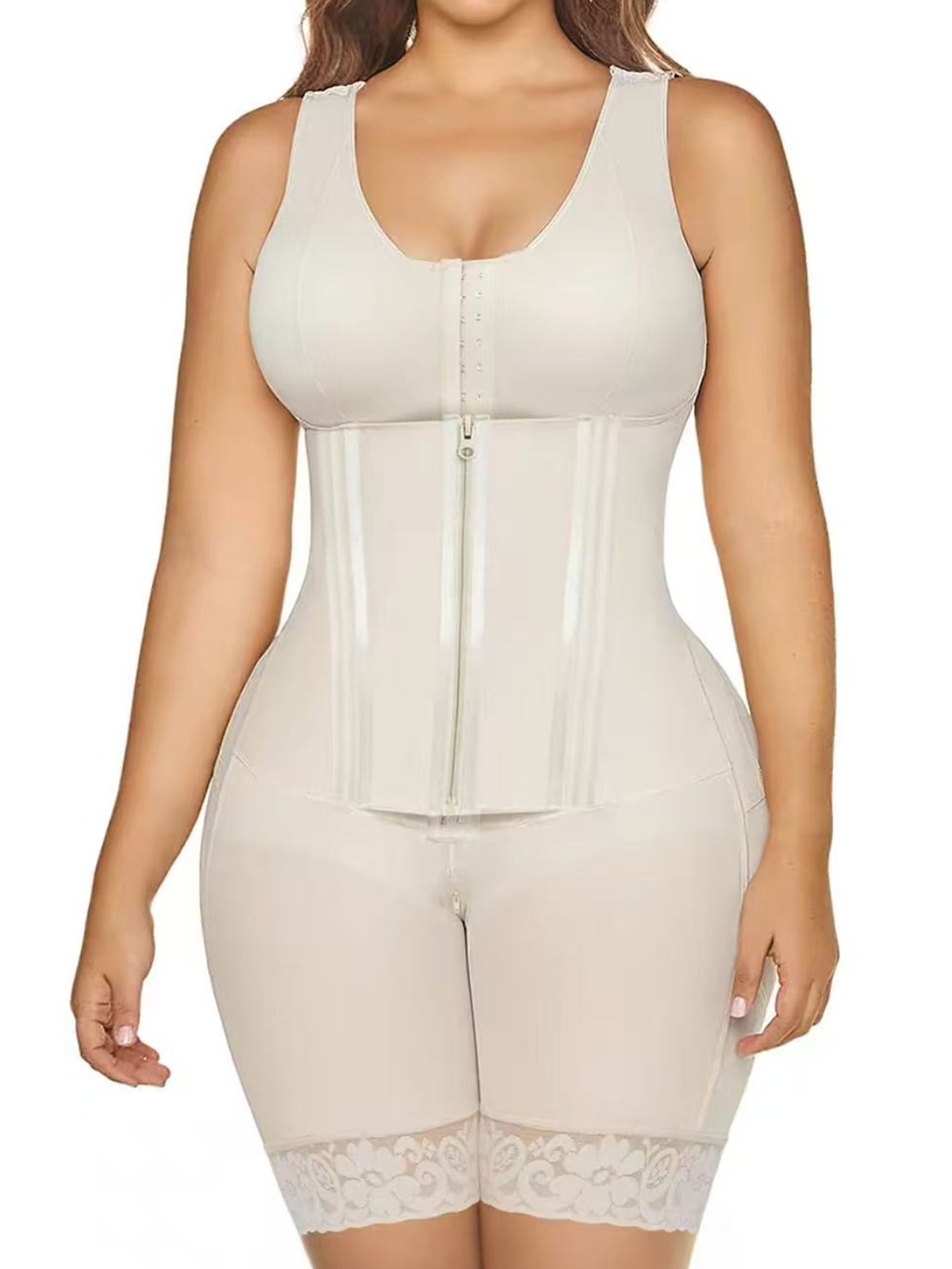 Fajas Colombianas Mesh Panel Waist Trainer Body Shaper  - By Qivii