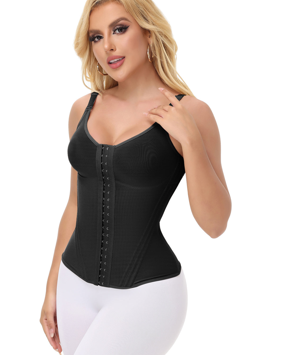 Shapshe® Fajas Colombianas Mesh Waist Trainer Vest With Nippel Covers