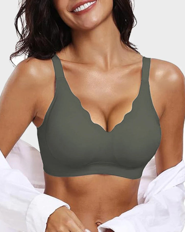 Women's Seamless Breathable Wire Free Comfort Push Up Bra  - By Qivii