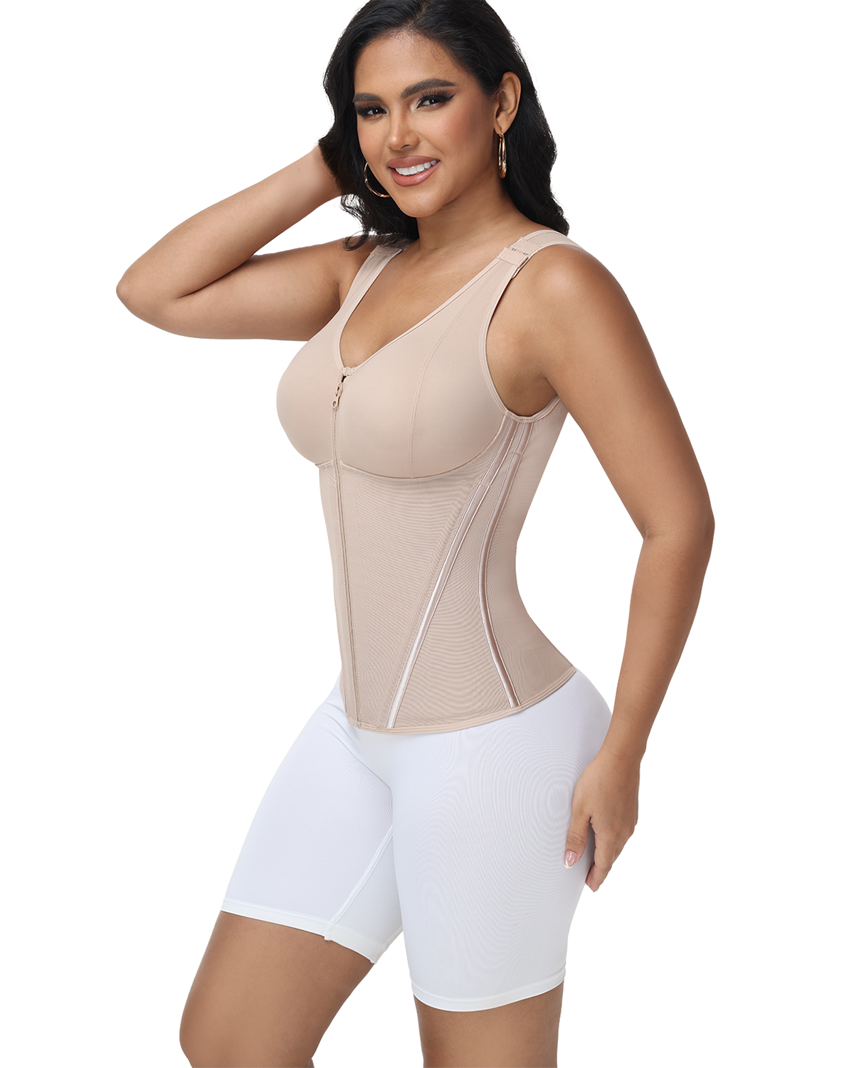 Shapshe® Corset Vest with Padded Bra Front Zipper Waist Trainer
