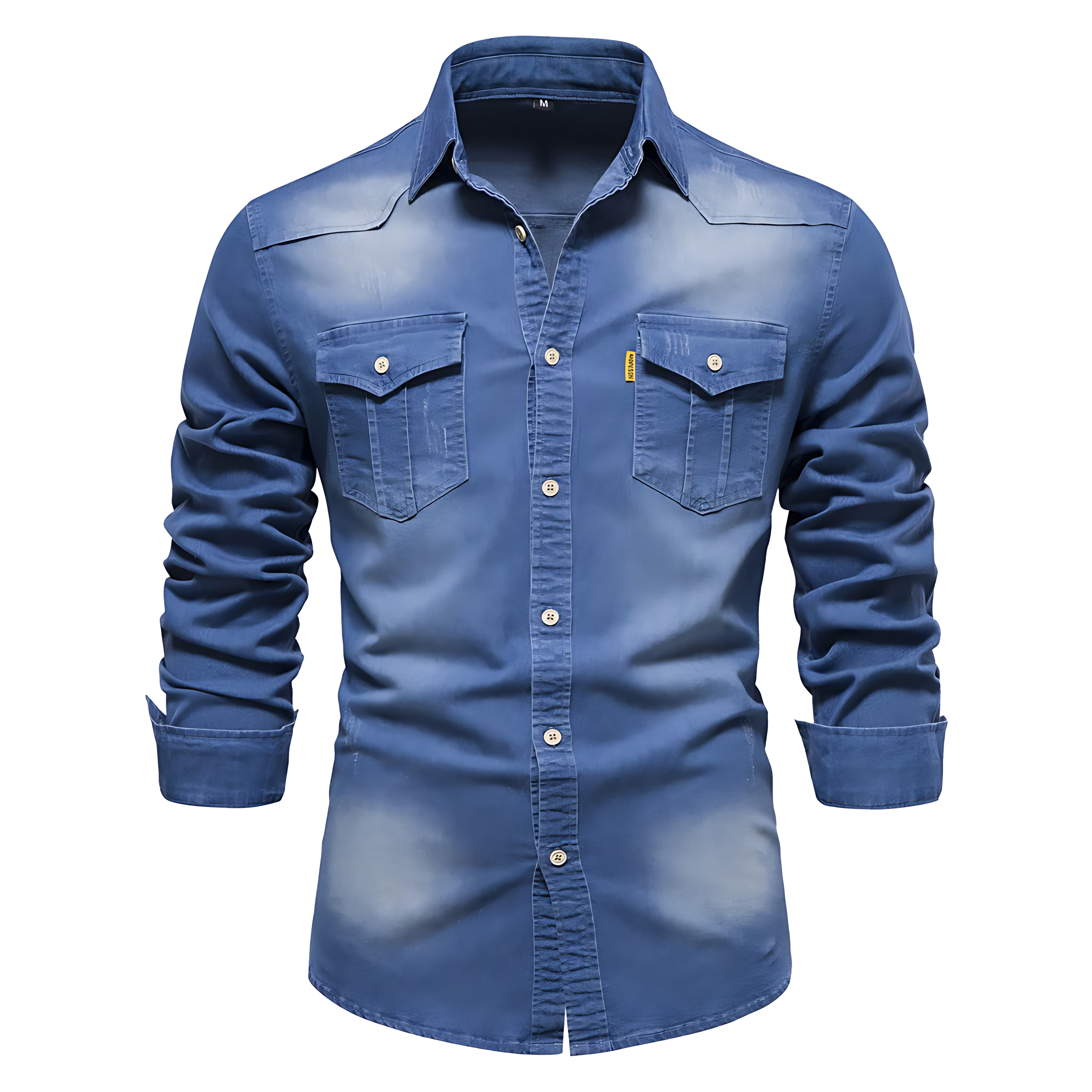 FlexiFit Katoenen Denim Shirt  - By Qivii