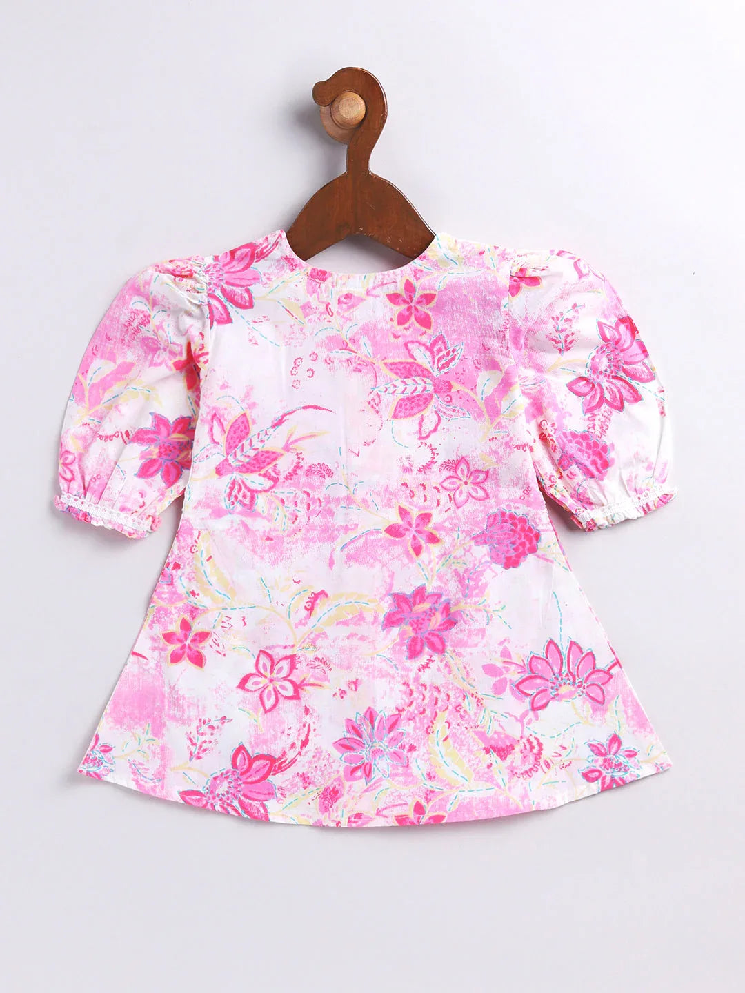 Girl's' Pink Kurta Set