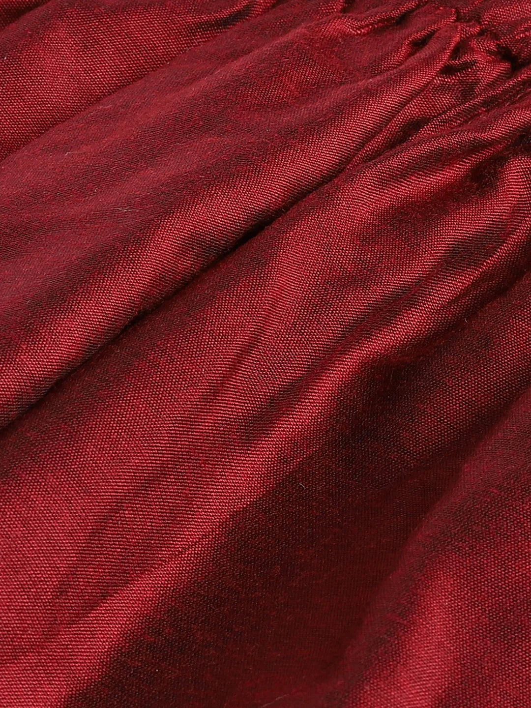 Sishu Boy's' Maroon Mirror Work Kurta Pyjama Set