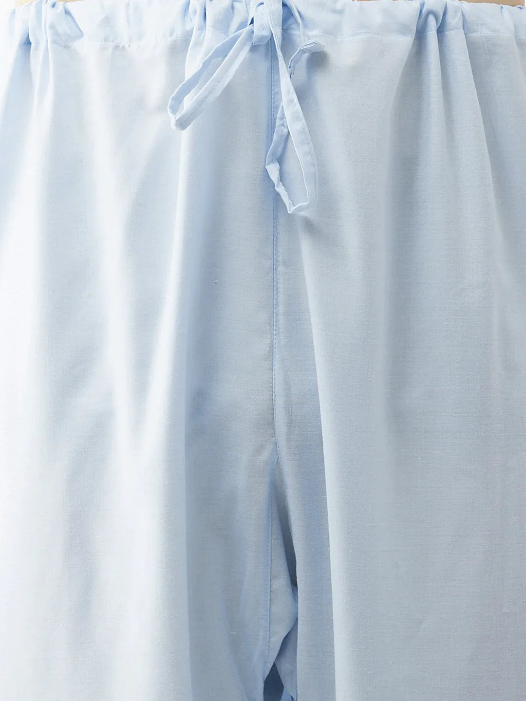 Men's Blue Cotton Blend Kurta and Pyjama Set