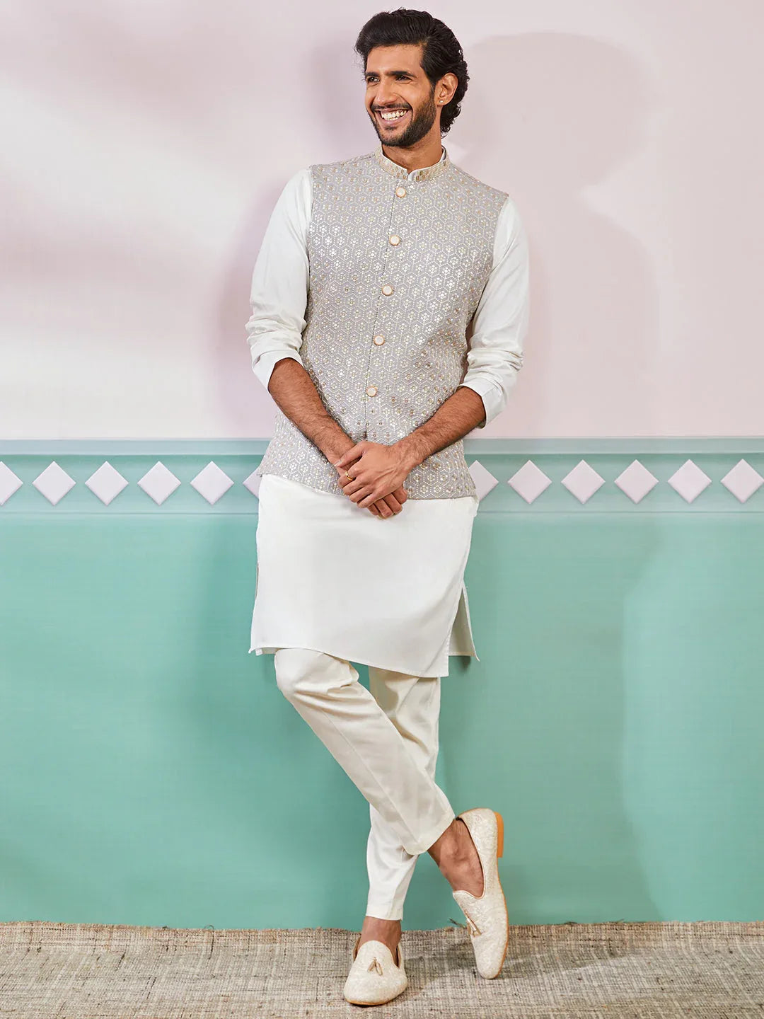 Men's Gray - Nehru Jacket Only